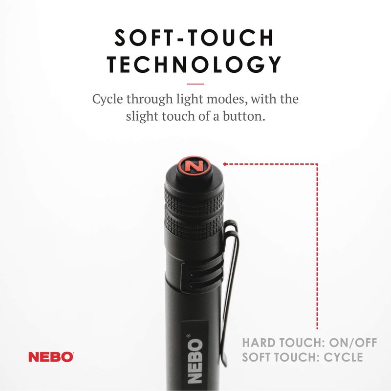 NEBO INSPECTOR RC Pen Light | 360 Lumens, 3 Light Modes, Rechargeable & AAA Battery Powered LED Flashlight, Waterproof, Compact & Durable, Pocket Clip for EDC, Includes USB Charging Cable - Image 4